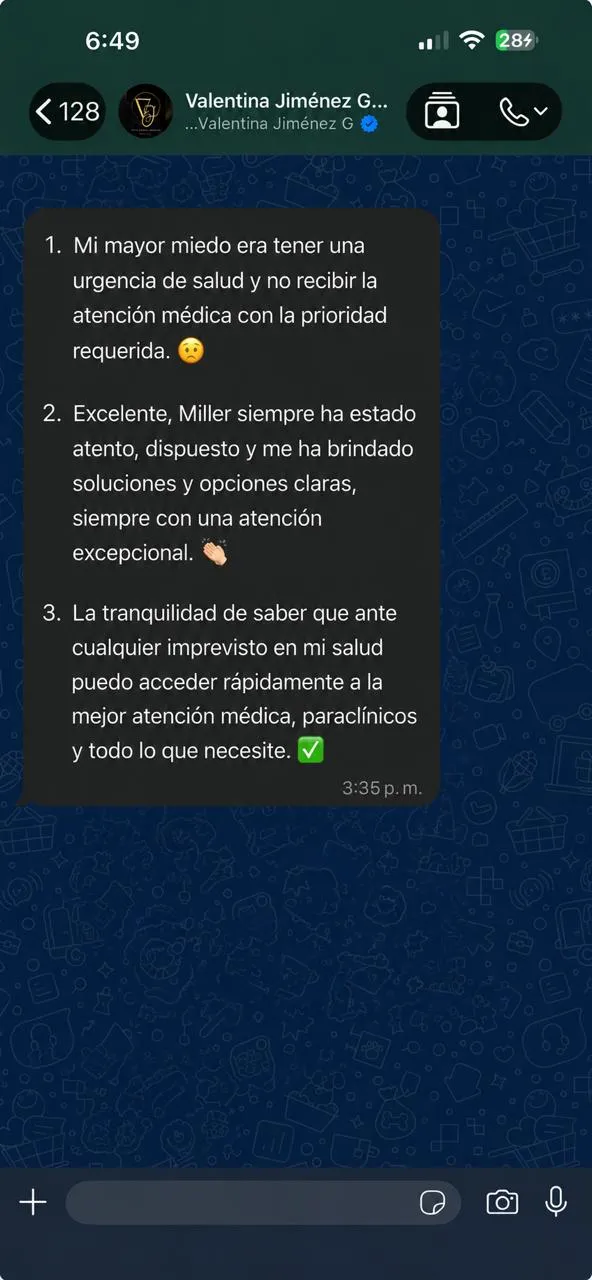 Testimonio de Valentina Jimenez, 28 años, Medellín